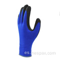 Hespax Mechanic Blue Sandy Nitrile Work Guantes de construcción